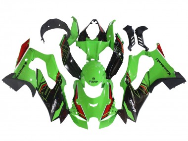 Carénages Moto Kawasaki ZX10R 2021-2025 - Vert Noir Rouge