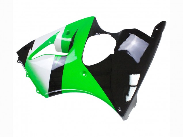 Carénages Moto Kawasaki ZX6R 1998-1999 - Vert Blanc Noir Brillant