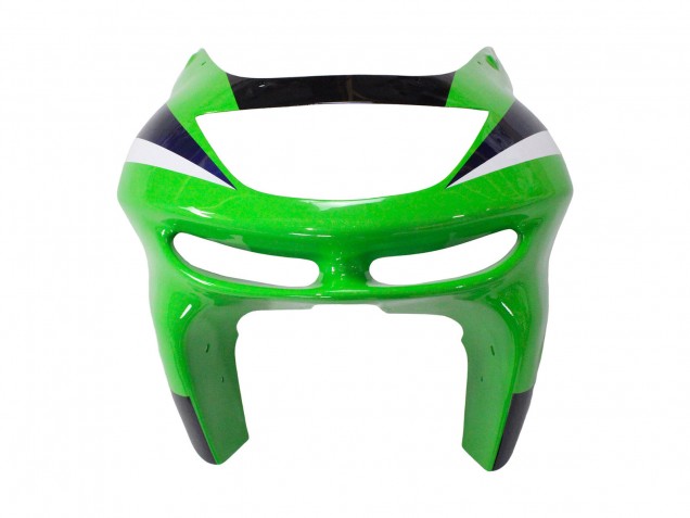 Carénages Moto Kawasaki ZX6R 1998-1999 - Vert Blanc Bleu Foncé Argent