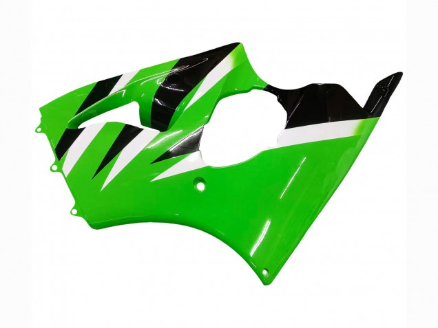 Carénages Moto Kawasaki ZX6R 2000-2002 - Vert Blanc Noir
