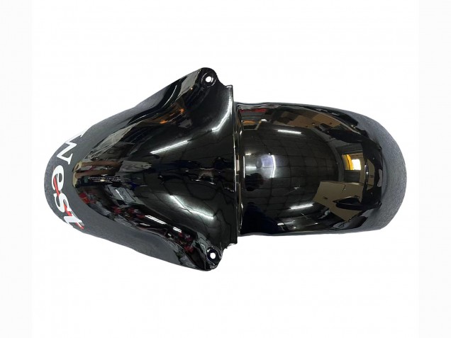 Carénages Moto Kawasaki ZX6R 2000-2002 - Noir Brillant Blanc West Michelin