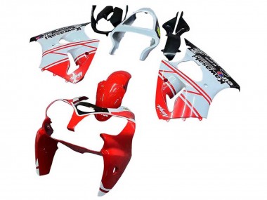 Carénages Moto Kawasaki ZX6R 2000-2002 - Blanc Rouge Noir