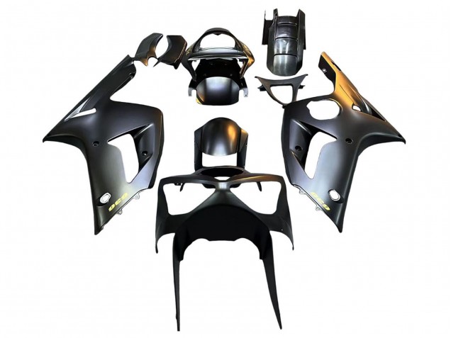 Carénages Moto Kawasaki ZX6R 2003-2004 - Noir Mat Or 636