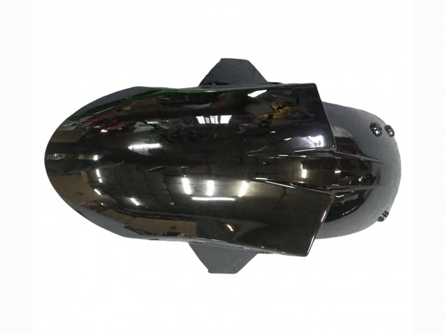 Carénage Moto Kawasaki ZX6R 2005-2006 - Noir Brillant Vert Flamme