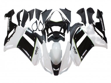 Carénages Moto Kawasaki ZX6R 2007-2008 - Noir Blanc Ninja