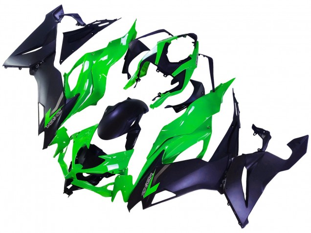 Carénages Moto Kawasaki ZX6R 2019-2022 - Vert Noir Mat