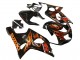 Carénages Moto Suzuki GSXR1000 2000-2002 - Noir Brillant Orange Flamme