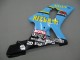 Carénages Moto Suzuki GSXR1000 2000-2002 - Bleu Clair Jaune Noir Motul Rizla
