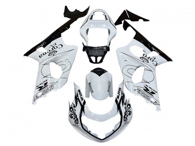 Carénages Moto Suzuki GSXR1000 2000-2002 - Blanc Noir Motul Corona