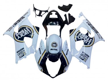 Carénages Moto Suzuki GSXR 1000 2003-2004 - Blanc Noir Or Motul Lucky Strike