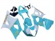 Carénages Moto Suzuki GSXR 1000 2003-2004 - Blanc Bleu Clair Or