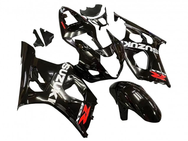 Carénages Moto Suzuki GSXR 1000 2003-2004 - Noir Brillant Blanc Rouge Décalque