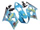 Carénages Moto Suzuki GSXR 1000 2003-2004 - Bleu Clair Jaune Noir Rizla Motul