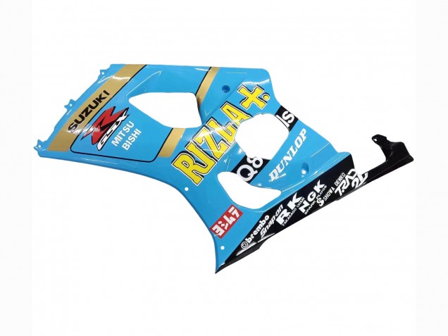 Carénages Moto Suzuki GSXR 1000 2003-2004 - Bleu Clair Jaune Noir Rizla Motul