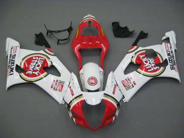 Carénages Moto Suzuki GSXR 1000 2003-2004 - Blanc Rouge Motul Lucky Strike
