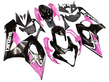 Carénages Moto Suzuki GSXR 1000 2005-2006 - Noir Brillant Rose
