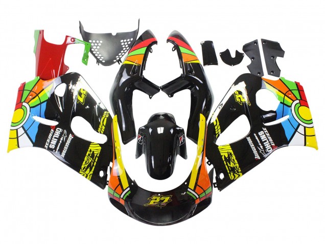 Carénages Moto Suzuki GSXR 600 / GSXR 750 1996-2000 - Noir Multicolore 27