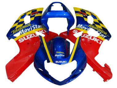 Carénages Moto Suzuki GSXR 600 / GSXR 750 2001-2003 - Bleu Rouge Jaune