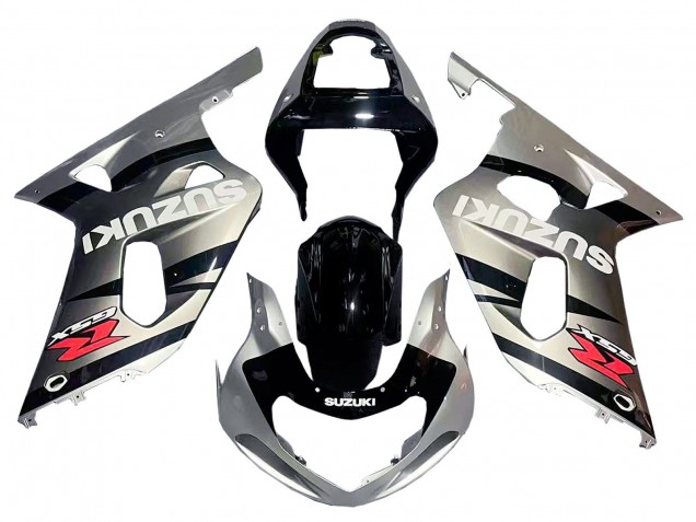 Carénage Moto Suzuki GSXR 600 / GSXR 750 2001-2003 - Argent Noir Brillant Rouge