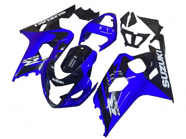 Carénages Moto Suzuki GSXR 600 / GSXR 750 2004-2005 - Bleu Noir Blanc Décalque