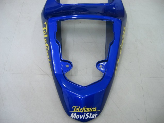 Carénages Moto Suzuki GSXR 600 / GSXR 750 2004-2005 - Bleu Blanc Jaune Vert Telefumica Motul MoviStar