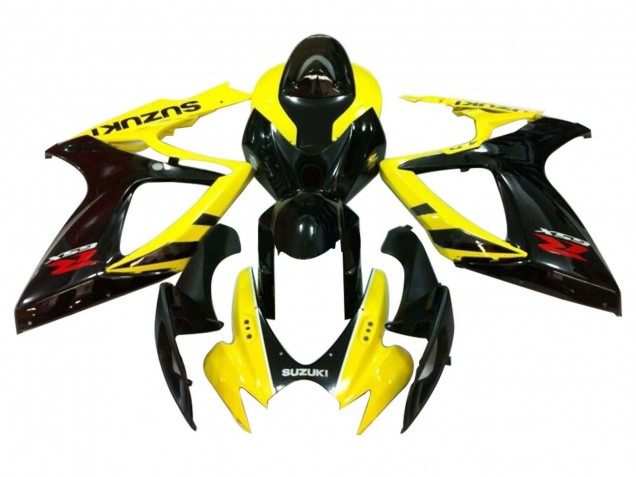 Carénages Moto Suzuki GSXR 600 / GSXR 750 2006-2007 - Jaune Noir Brillant Rouge
