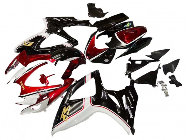 Carénages Moto Suzuki GSXR 600 / GSXR 750 2006-2007 - Rouge Blanc Noir Jaune