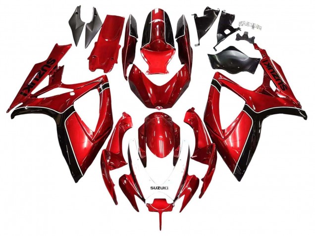 Carénages Moto Suzuki GSXR 600 / GSXR 750 2006-2007 - Rouge Noir