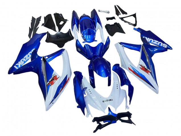 Kits Carénage Moto Suzuki GSXR 600 / GSXR 750 2008-2010 - Bleu Blanc Rouge