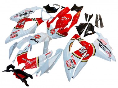 Carénages Moto Suzuki GSXR 600 / GSXR 750 2008-2010 - Blanc Rouge Motul Lucky Strike