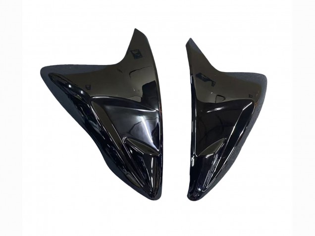 Carénages Moto Suzuki GSXR 600 / GSXR 750 2011-2024 - Noir Brillant Fibre de Carbone Forgée Argent Rouge