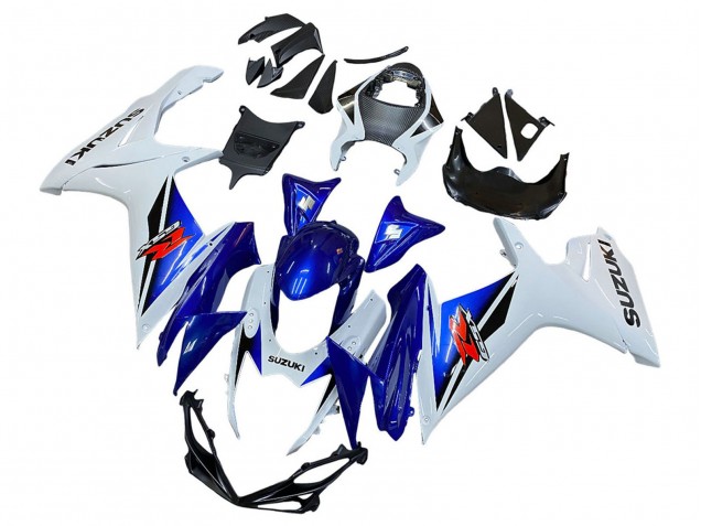Carénage Moto Suzuki GSXR 600 / GSXR 750 2011-2024 - Blanc Bleu Rouge