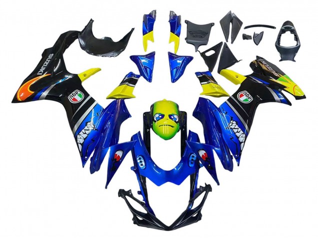 Carénages Moto Suzuki GSXR 600 / GSXR 750 2011-2024 - Bleu Jaune