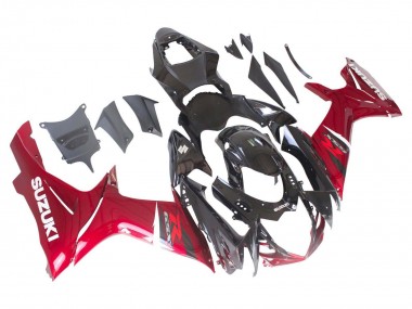 Kits Carénage Moto ABS Suzuki GSXR 600 / GSXR 750 2011-2024 - Rouge Noir Brillant