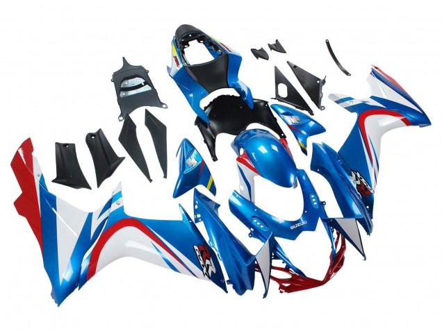 Carénages Moto Suzuki GSXR 600 / GSXR 750 2011-2024 - Bleu Blanc Rouge