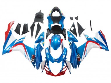 Carénages Moto Suzuki GSXR 600 / GSXR 750 2011-2024 - Bleu Blanc Rouge