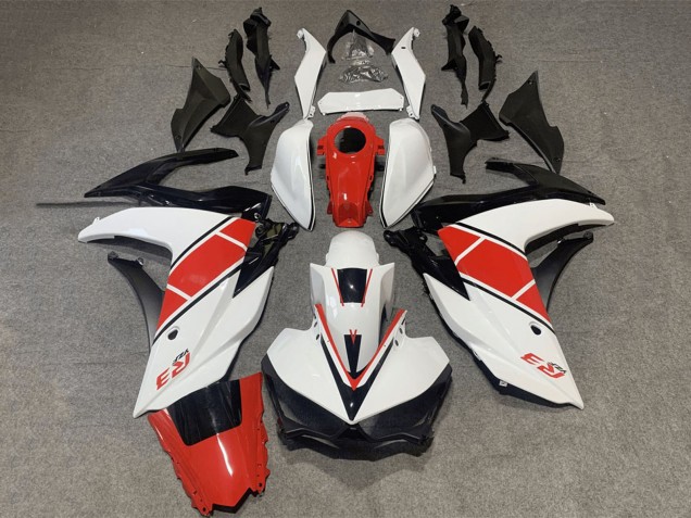 Carénage Moto Yamaha YZF R3/R25 2015-2018 - Blanc Rouge Noir