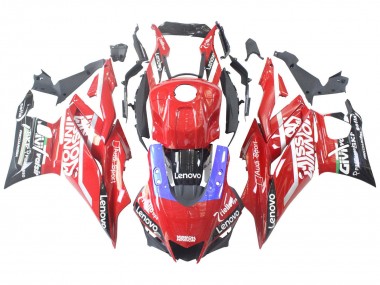 Carénages Moto Yamaha YZF R3/R25 2022-2024 - Rouge Bleu Noir Lenovo Valsir