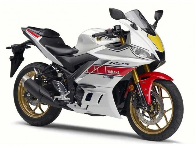 Carénage Moto Yamaha YZF R3/R25 2022-2024 - Blanc Rouge Noir