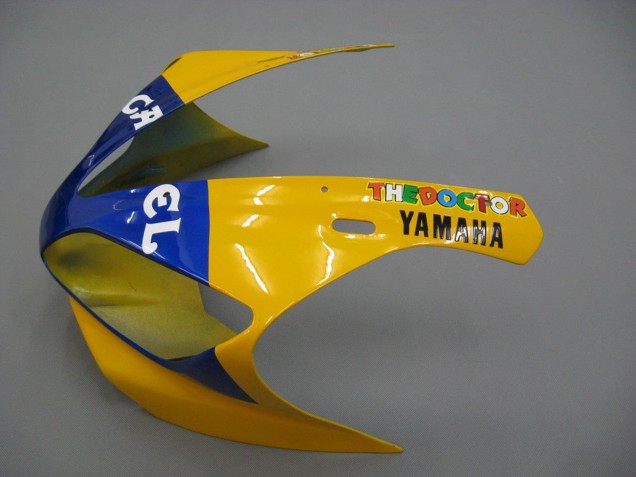 Carénages Moto Yamaha YZF 1000 R1 2000-2001 - Blanc Jaune Bleu Motul Chameau