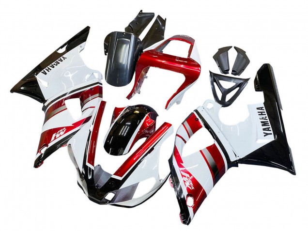 Carénage Moto Yamaha YZF 1000 R1 2000-2001 - Rouge Blanc Noir Brillant