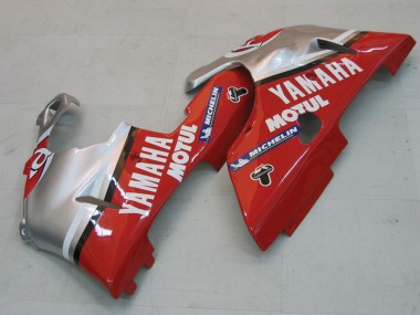Carénages Moto Yamaha YZF 1000 R1 2000-2001 - Argent Rouge Fortuna Motul