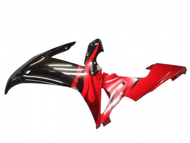Carénages Moto Yamaha YZF 1000 R1 2002-2003 - Noir Brillant Rouge Flamme