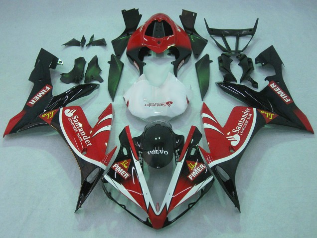 Carénages Moto Yamaha YZF 1000 R1 2004-2006 - Rouge Blanc Noir Vert Volvo Jika Fimer Santander