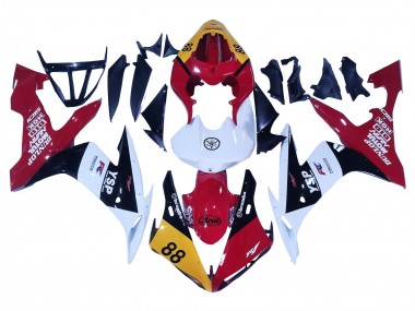 Carénages Moto Yamaha YZF 1000 R1 2004-2006 - Jaune Rouge Blanc Noir YSP 88