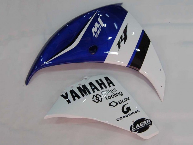 Carénages Moto Yamaha YZF 1000 R1 2009-2011 - Blanc Bleu Noir M1