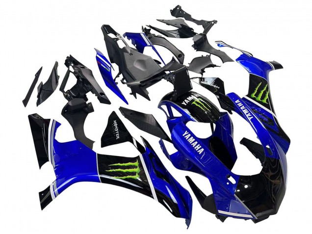 Carénages Moto Yamaha YZF 1000 R1 2015-2019 - Bleu Noir Brillant Vert Monstre