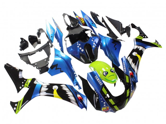 Carénages Moto Yamaha YZF 1000 R1 2020-2025 - Bleu Vert Noir Requin