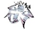 Carénages Moto Yamaha YZF R6S 2006-2009 - Blanc Dark Noir Flamme
