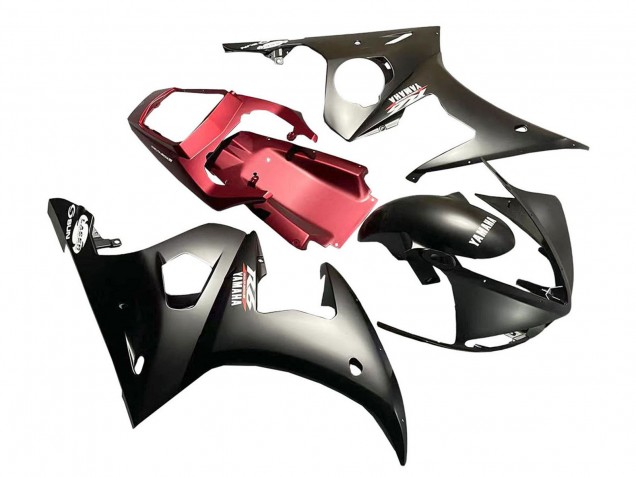 Carénage Moto Yamaha YZF R6S 2006-2009 - Rouge Noir Mat